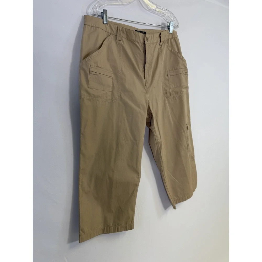 Lauren Ralph Lauren Utility Cargo Capri Pants Womens Size‎ 16 NWOT Tan